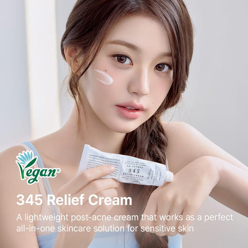 345 Relief Cream | Daily Face Moisturizer for Soothing Recovery and Blemish Care with PDRN & Niacinamide | Korean Vegan Skincare for All Skin Types, 1.69 Fl Oz (Ver.2 - Pack of 1)