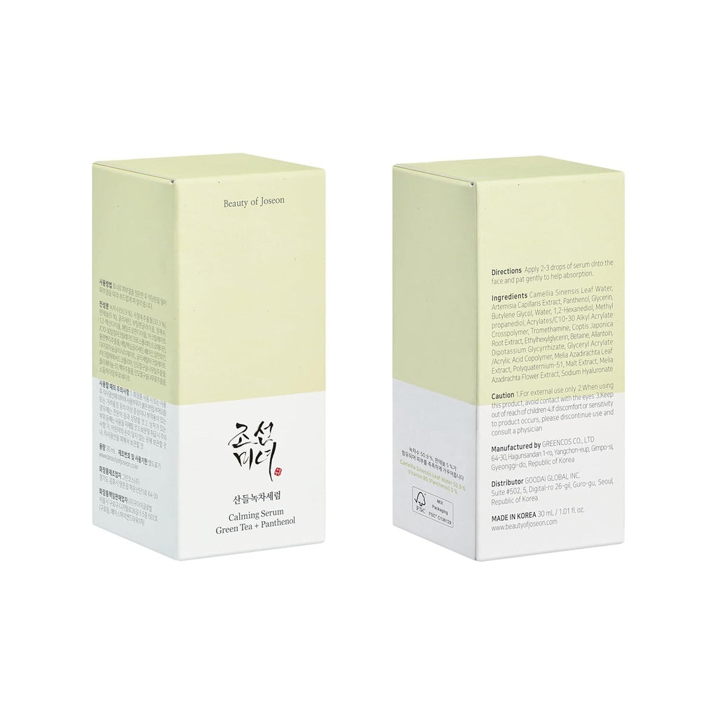 Beauty of Joseon Calming Serum Green Tea Panthenol Soothing, 30Ml(Exp 04/08/27)