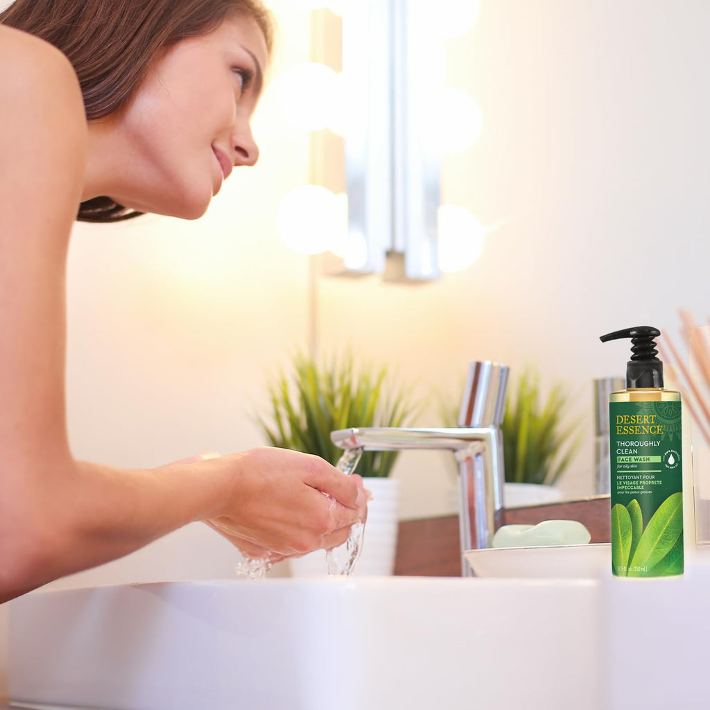Tea Tree Face Wash 32 Fl Oz - Facial Cleanser with Natural Tea Tree Oil for Daily Use - Gentle Castile Formula for Sensitive and Oily Skin - Vegan and Cruelty-Free