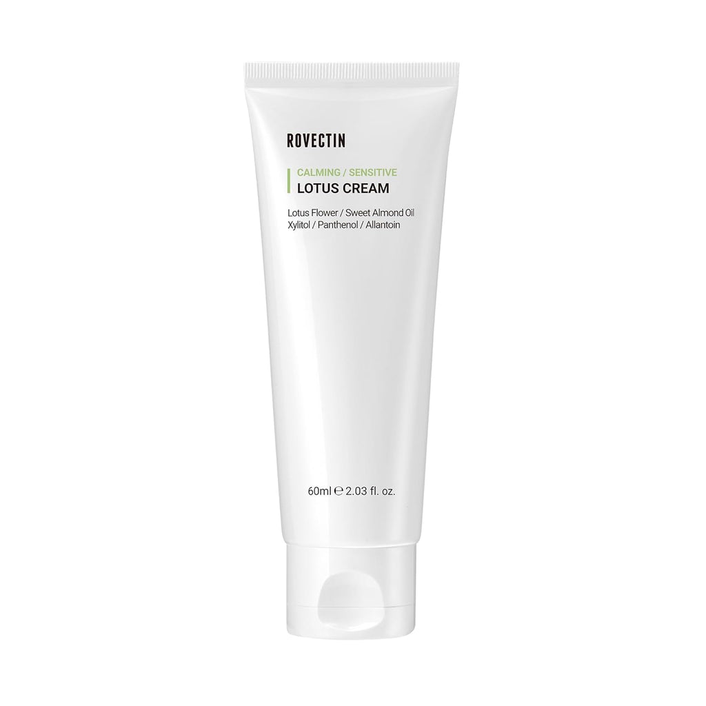 Calming Lotus Cream – Lightweight Hydrating & Soothing Moisturizer Face Cream for Sensitive Skin | 75% Lotus Water Extract & Niacinamide for Anti-Aging | Vegan Korean Skincare (2.03 Fl Oz)