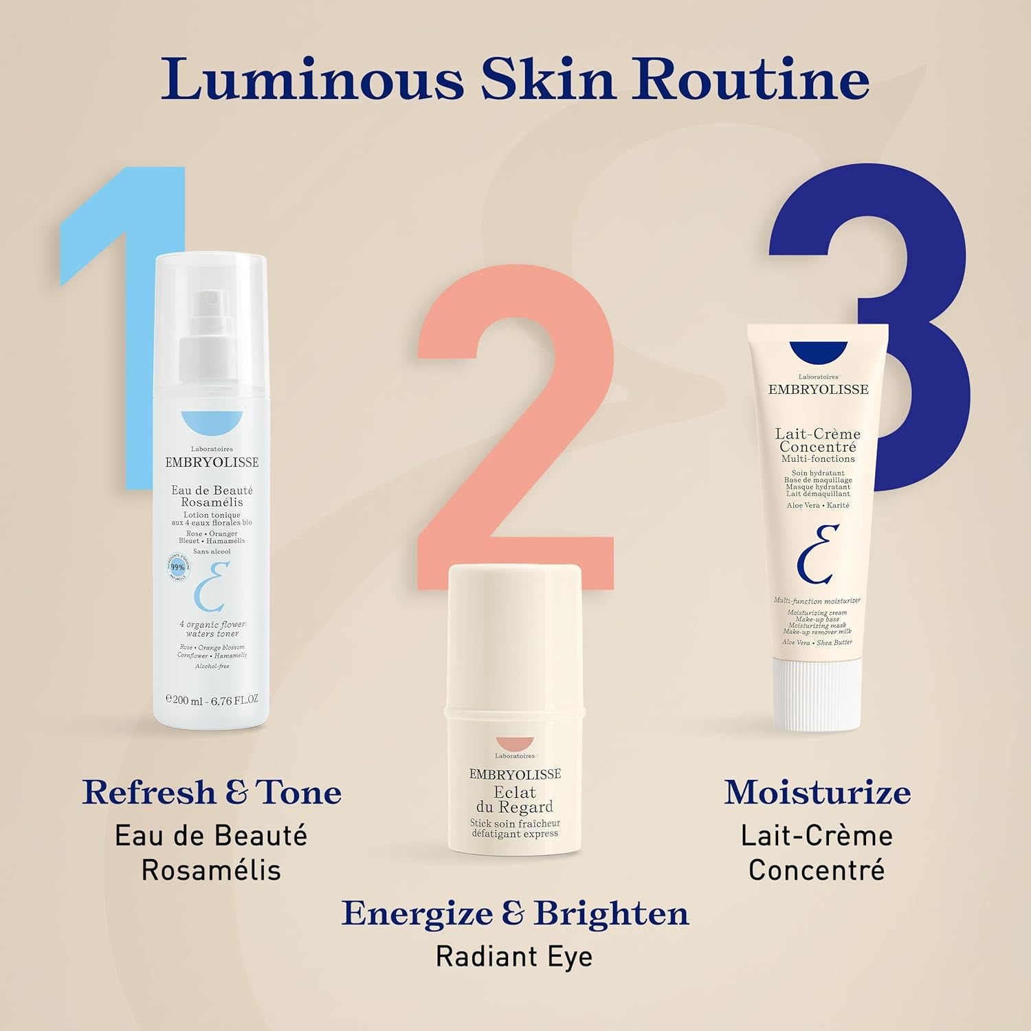 Embryolisse Lait-Crème Concentré Face Moisturizer and Makeup Primer, French Face Cream with Shea Butter & Aloe Vera