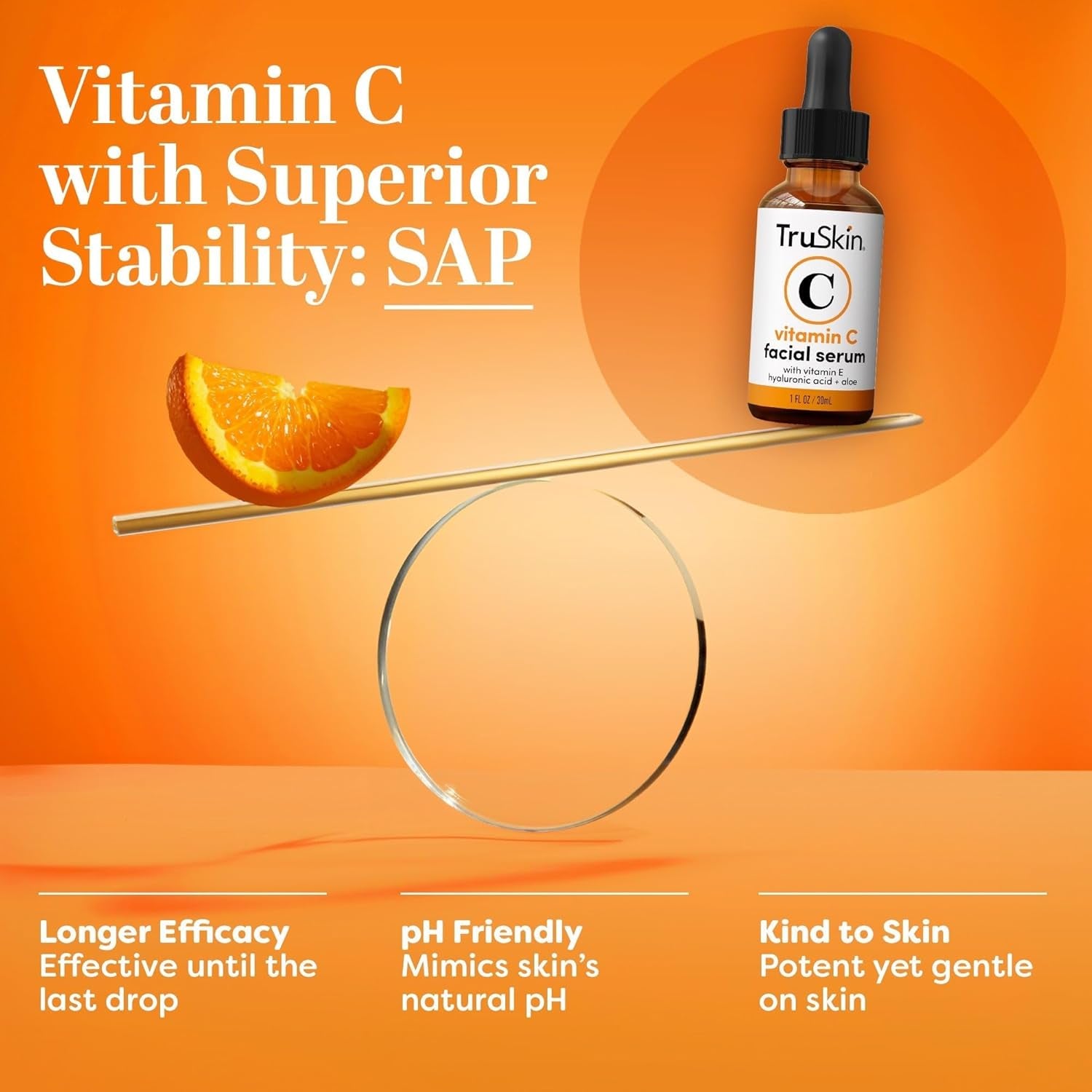 Vitamin C Serum for Face - anti Aging Face Serum with Hyaluronic Acid & Vitamin E - Brightening Formula for Improving Appearance of Dark Spots, Fine Lines & Wrinkles - All Skin Types, 1 Fl Oz