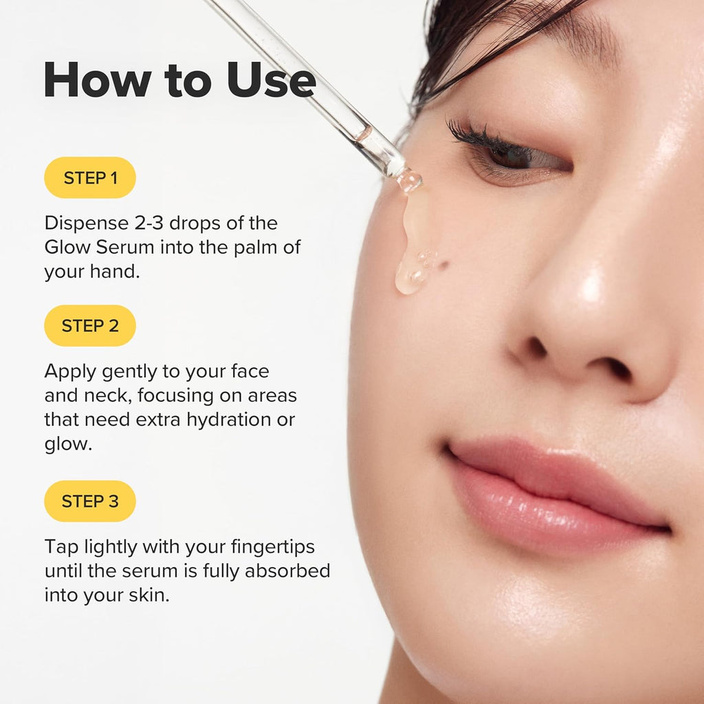 Glow Serum Propolis and Niacinamide Hydrating Facial Soothing Moisturizer for Uneven Skin Tone Korean Skin Care 30Ml 1 Fl.Oz