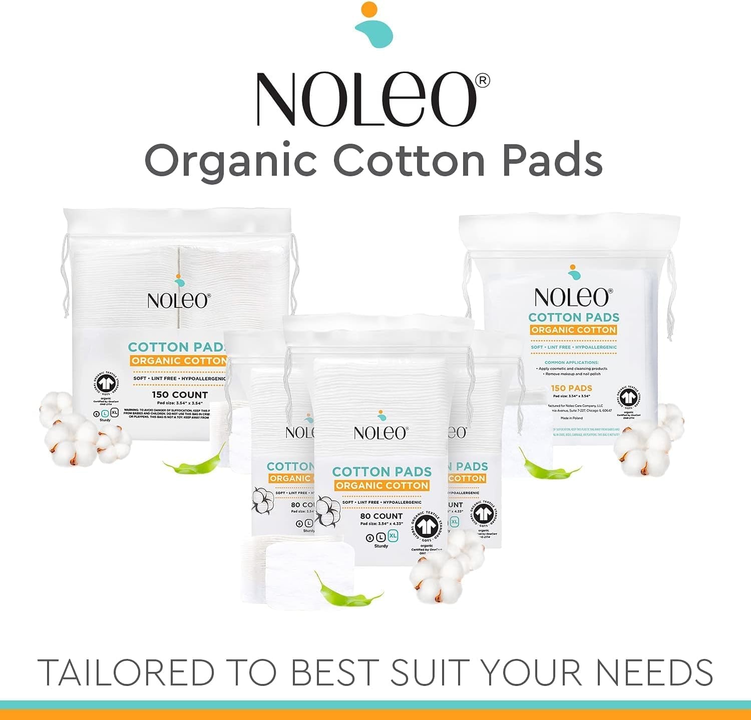 Cotton Rounds & Pads (150 Count (Pack of 1), Large & Pressed)