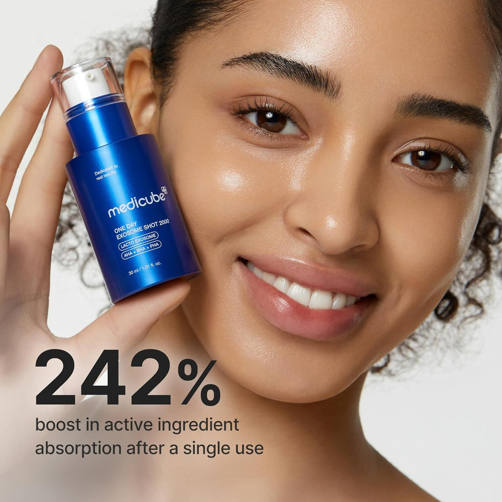 Exosome Shot Zero 2,000 PPM Spicule Facial Serum | Liquid Skin Booster Serum | Exosome, AHA+BHA+PHA | Pore Care, Dead Skin Cells, Skin Texture | Korean Skincare, 1.01 Fl.Oz