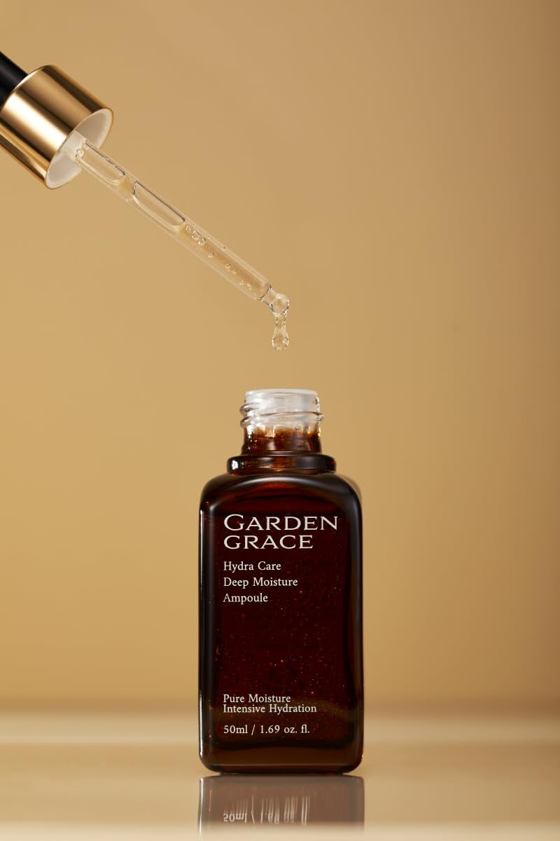 GARDENGRACE Hydra Care Deep Moisture Ampoule – Aloe-Based(70.26%) Korean Hydration Serum for Dry Skin (50Ml)